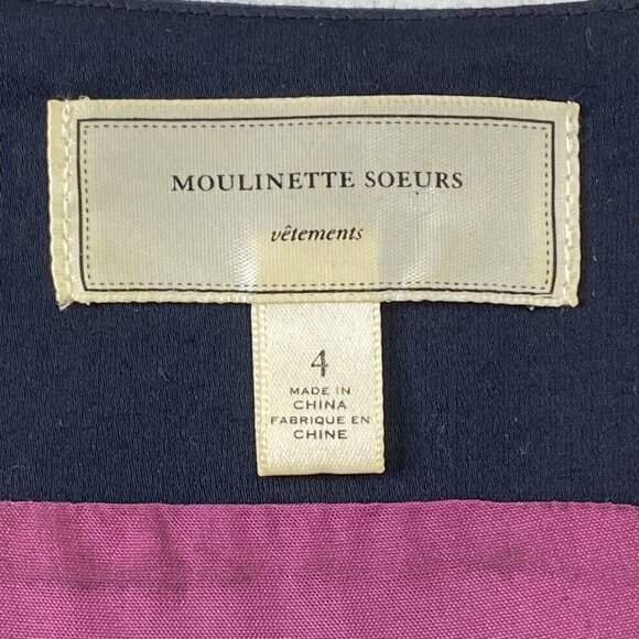 Anthropologie Moulinette Soeurs Dinner for Two Dress size 4 Lined Black Floral - Picture 9 of 11